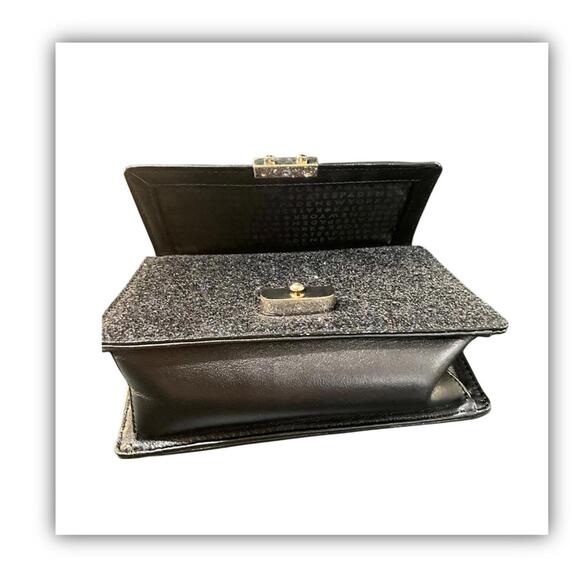 NWOT KATE SPADE NEW YORK Sunset Lane Eden Glitter Crossbody Purse Black $298 - Picture 7 of 10